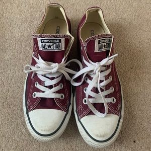 Burgundy Low-Top Converse